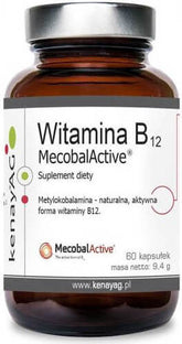 Vitamine B12 Mecobalactice Methylcobalamine 500mcg 60 Capsules KENAY